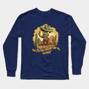 Funny Cactus Cowboy T-Shirt Design Long Sleeve T-Shirt